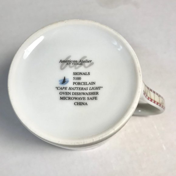 Cape Hatteras Lighthouse Light Coffee Cup Mug American Atelier At Home Porcelain - Picture 9 of 13